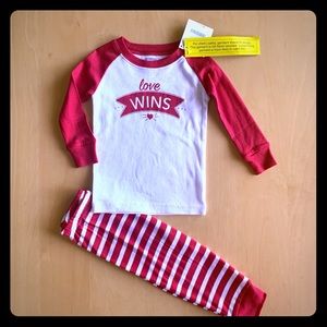 Gymboree Love ❤️ Wins 2-pc Gymmies - NEW